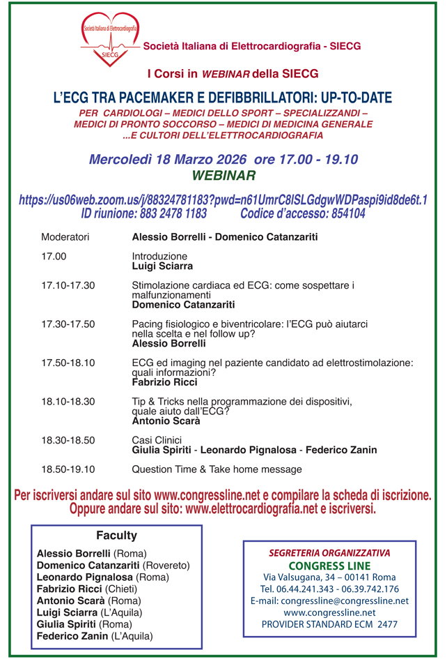 I Corsi in WEBINAR della SIECG 